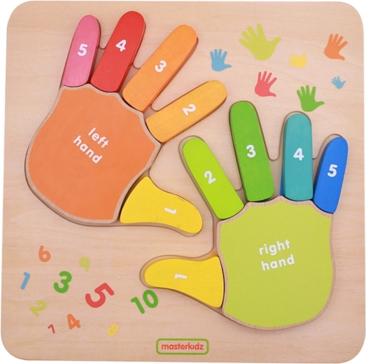 Tabla educativa de madera para contar con los dedos MASTERKIDZ