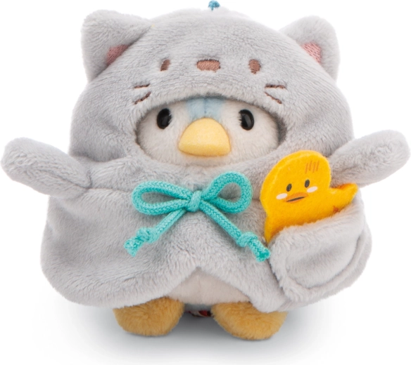 NICI MyMochi pingüino Waddle 8 cm con disfraz de gato y patito – set de regalo