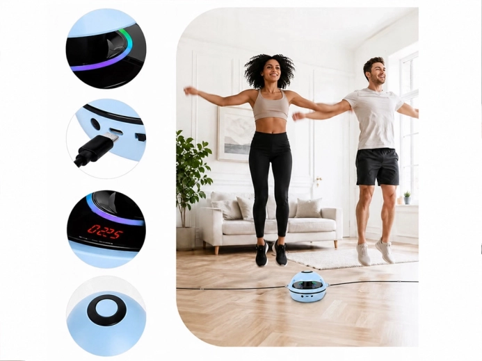 Música por Bluetooth y efectos de luz para un ejercicio más divertido
