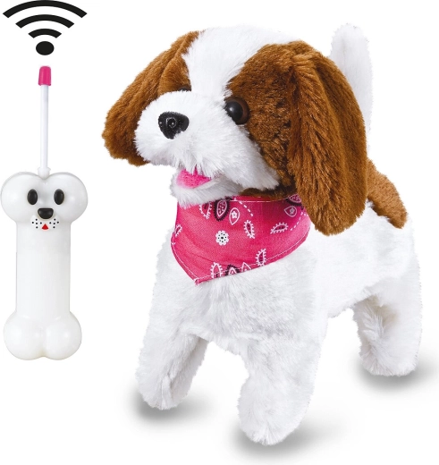 Perrito de peluche teledirigido Jamara Lucky blanco/marrón 27 MHz - 1 unidad