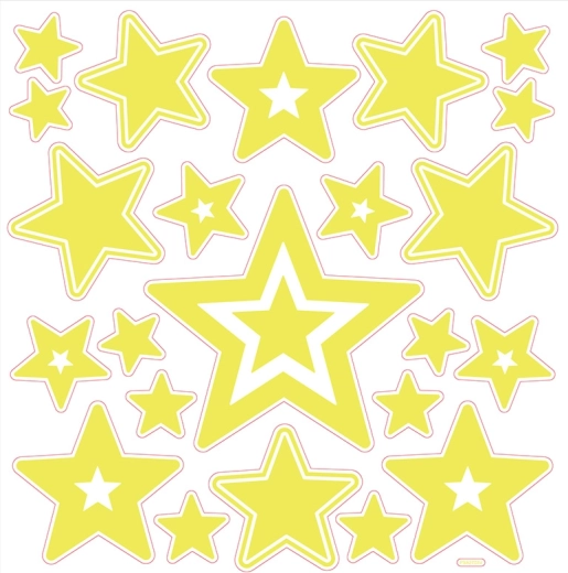 Pegatinas 3D luminosas para pared – estrellas