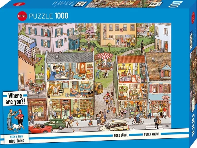 Puzzle HEYE Seek & Find: Casas urbanas, 1000 piezas