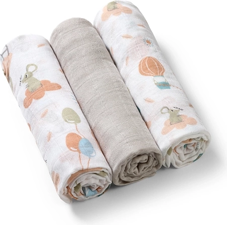 BabyOno pañales de bambú 70 × 70 cm, 3 uds. – mix gris