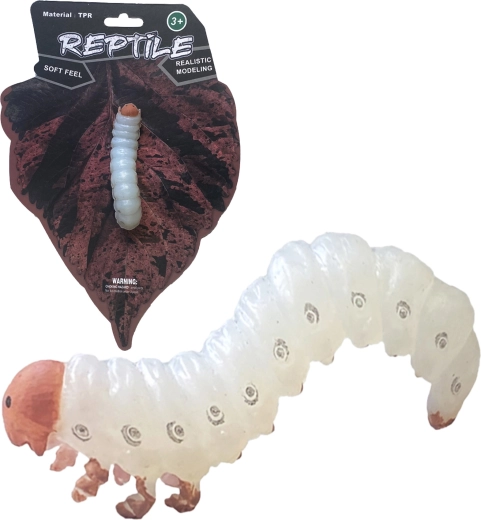 Naturaleza viva modelo realista de insecto: larva 11,5 cm
