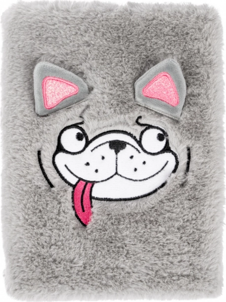 Baagl cuaderno de peluche Doggie – cuaderno rayado