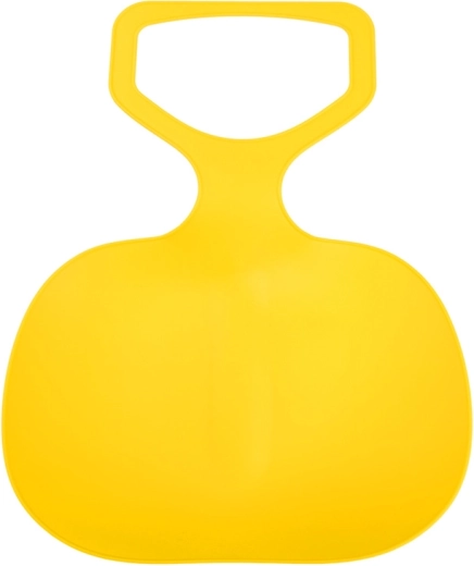 Deslizador de plástico para nieve con forma de manzana, 48 cm – Amarillo