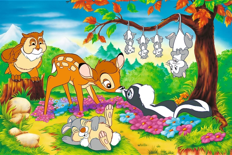 Puzzle Bambi y sus amigos del bosque 160 piezas