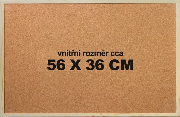 Tablero de corcho para puzles 56 × 36 cm con marco