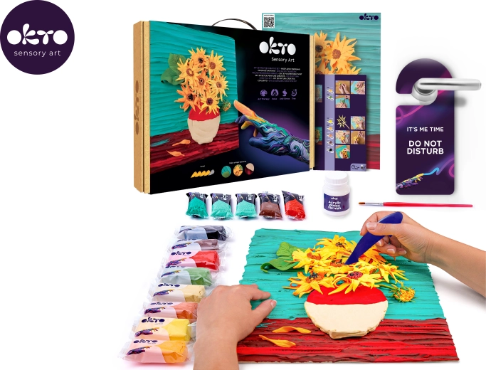 Set de arte OKTO Sensory Art Girasoles, 30 × 40 cm