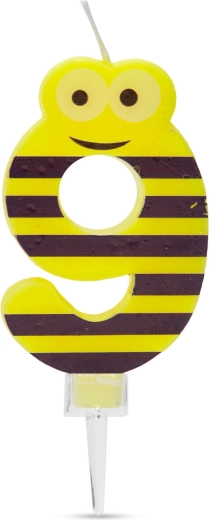 Vela para tarta con el número 9