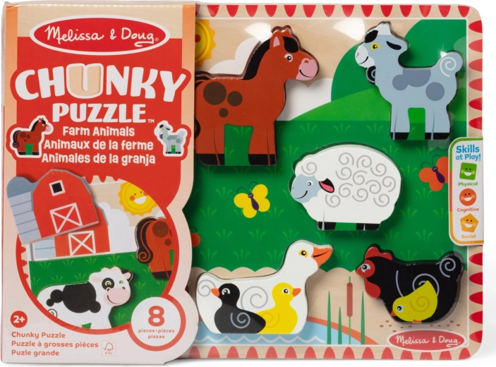 Puzzle chunky de madera granja MELISSA & DOUG