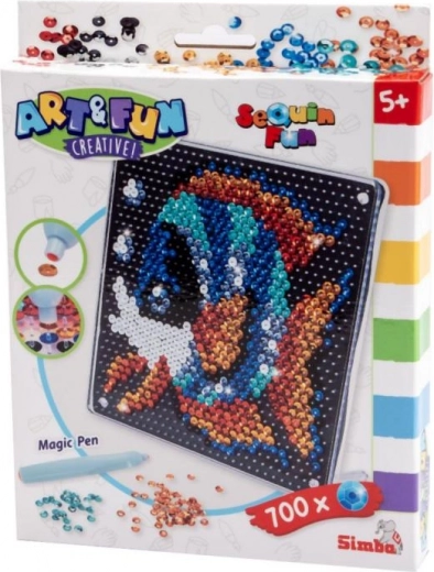 Imagen con lentejuelas - Pez