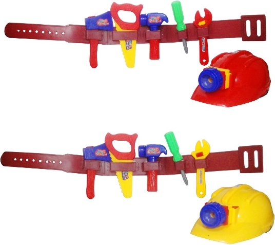 Set de herramientas infantil con cinturón y casco