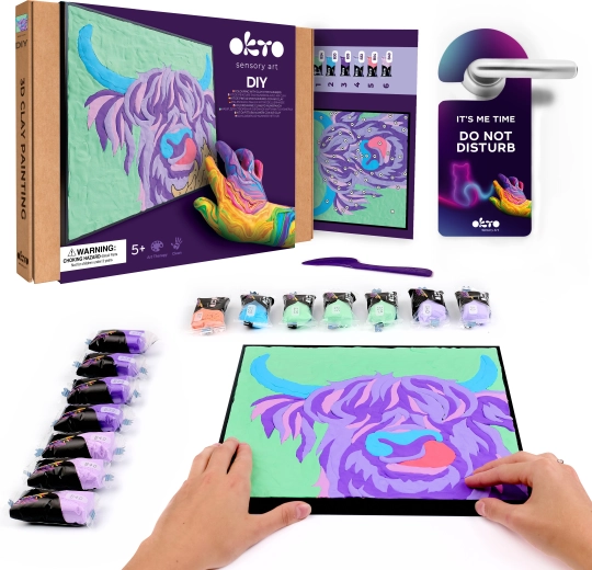 Okto Ganado irlandés: kit creativo de pintura con masa por números 29 × 29 cm