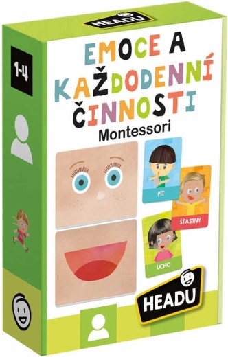 Headu Montessori expresiones emocionales y actividades cotidianas – juego educativo