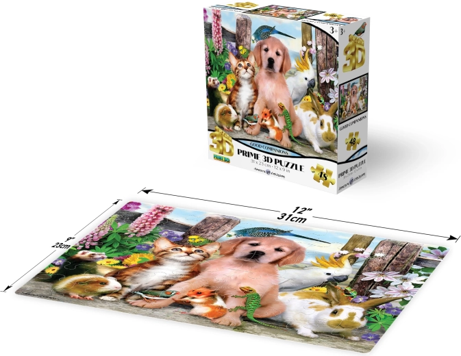 Puzzle 3D Buenos compañeros 48 piezas