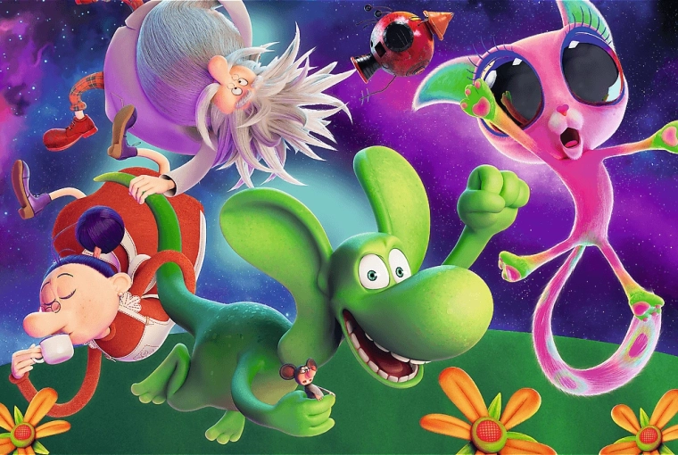 Puzle de 100 piezas - Dragón Diplodok y amigos