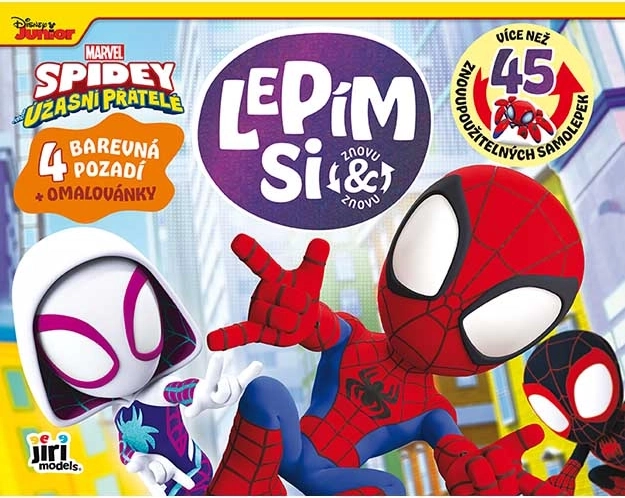 Pego una y otra vez Spidey – pegatinas estáticas y para colorear