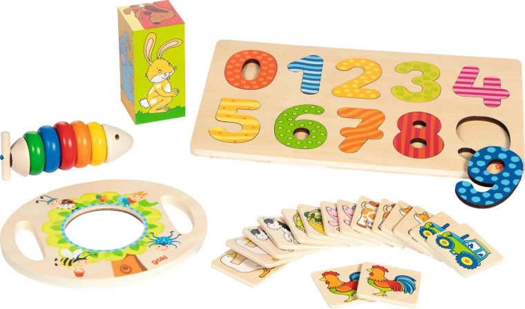 Caja de regalo con 5 juguetes para niños a partir de 2 años