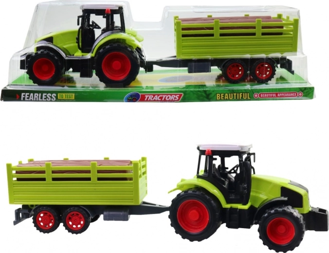 Tractor con remolque de inercia para niños