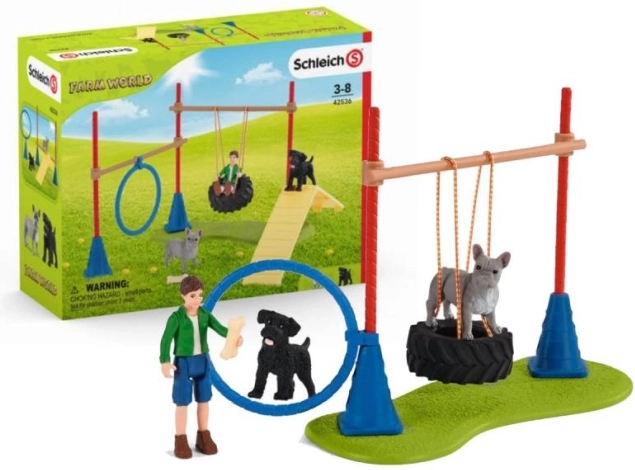 Schleich Farm World parque para perros y set de agility