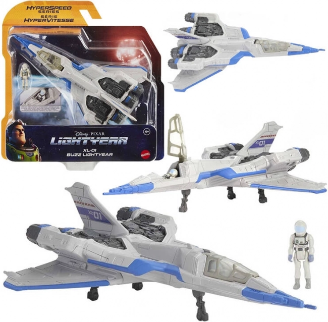 Nave espacial cósmica de Mattel Buzz Lightyear Hyperspeed con figura – XL-01