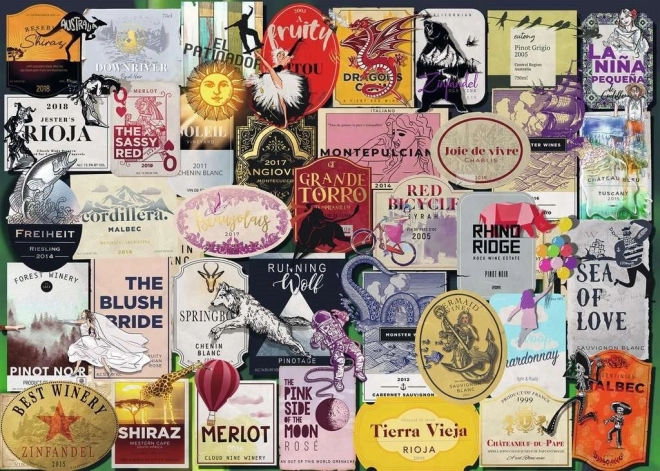 Puzzle Ravensburger etiquetas de vino 1000 piezas