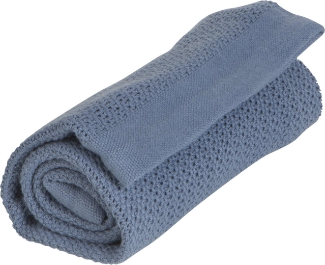 Vinter & Bloom manta Soft grid organic denim blue