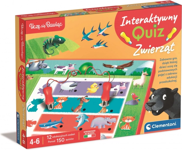 Quiz interactivo de Animales CLEMENTONI (4–6 años)