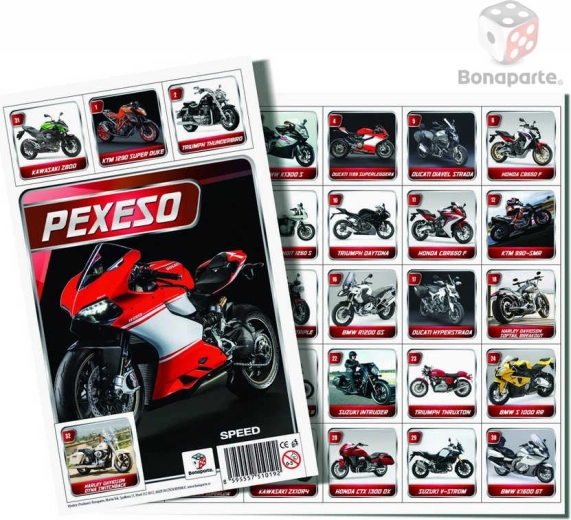 Bonaparte pexeso Moto Speed – motos (fotografías) - 1 pieza