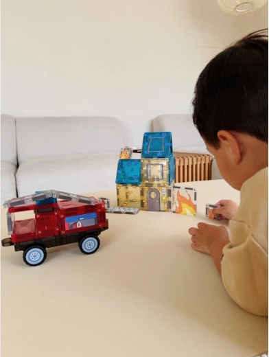 Set de construcción magnético Cleverclixx Fire Rescue pack intense (39 piezas)