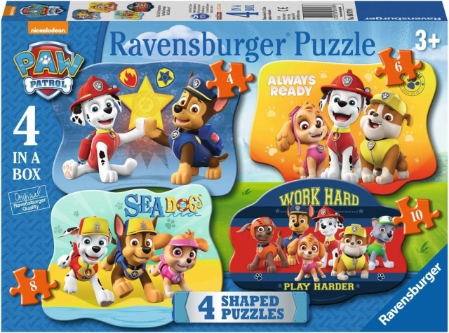 Rompecabezas Ravensburger Patrulla Canina 4 en 1 (4–10 piezas)