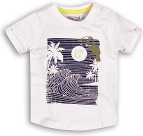 Camiseta infantil Dirkje de manga corta tropical toucan do it blanca
