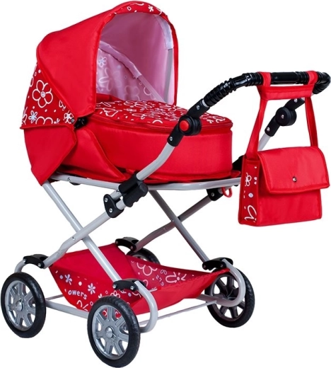 Cochecito infantil para muñecas 2 en 1 New Baby Monika rojo
