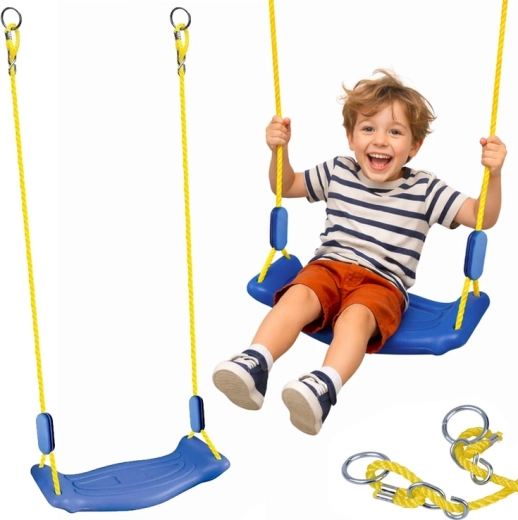 Columpio de jardín para niños con cuerdas ajustables