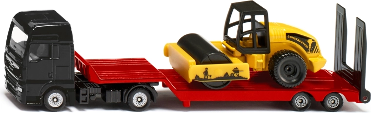 Siku Super camión tractor MAN largo con remolque y rodillo compactador 1:87