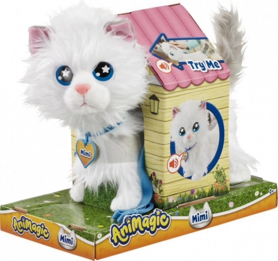Gatita de peluche interactiva Mimi ANIMAGIC con correa