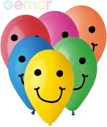 Globo inflable pastel Gemar con impresión Smile 26 cm - 1 unidad