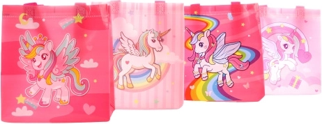 Bolsa de regalo con motivo de unicornio, 21 × 23,5 × 11 cm
