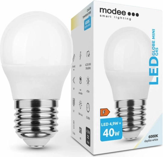 Bombilla LED G45 E27 4,9 W blanco frío – Modee Smart Lighting