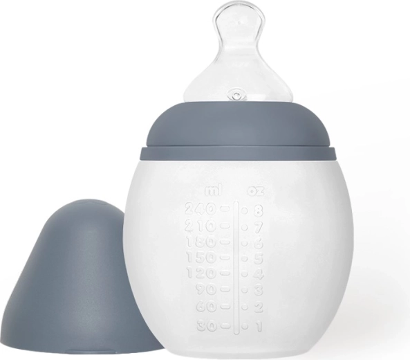 Biberón anticólicos para bebé Élhée 240 ml Blue Grey - 1 pieza