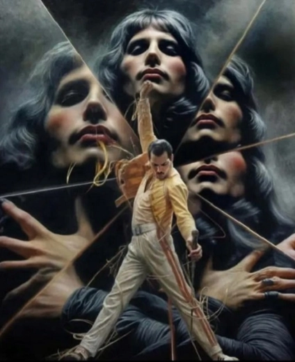 Pintura por números Freddie Mercury 40 × 50 cm