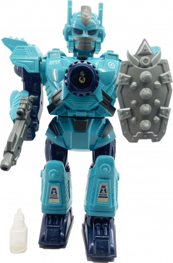 Robot MECHA con efecto de vapor, luces y sonidos 32 cm – azul