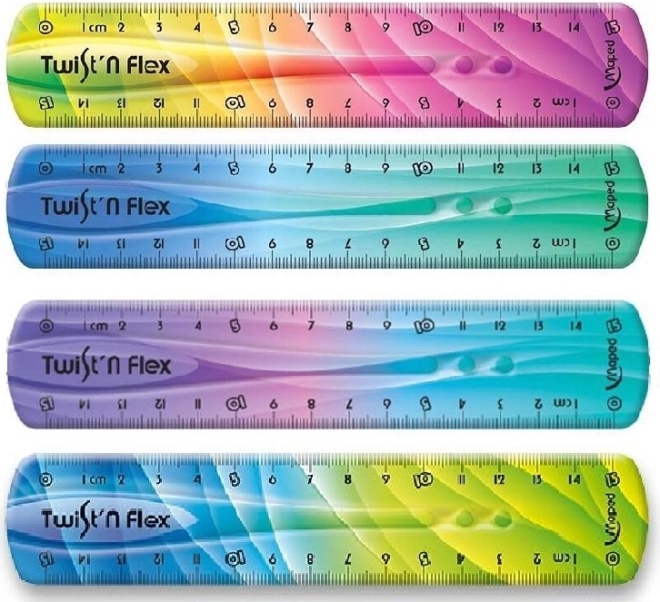 Regla Maped Twist'n Flex arcoíris 15 cm
