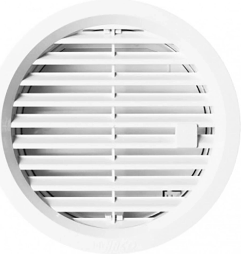 Rejilla de ventilación con cierre 125 mm, plástico blanco