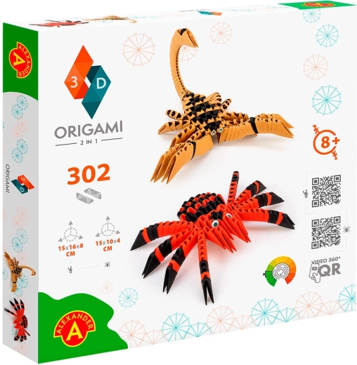Alexander Origami 3D – set 2 en 1: araña y escorpión