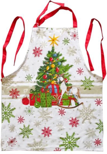 Delantal de cocina navideño TORO de algodón 65 × 80 cm