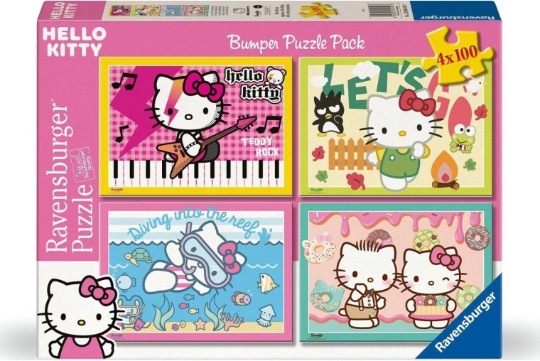 Puzzle Ravensburger Hello Kitty 4x100 piezas