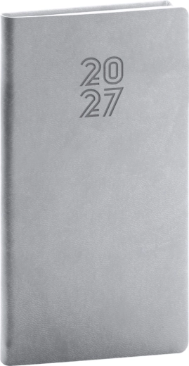 Agenda de bolsillo Notique Aprint 2027 gris 9 × 15,5 cm