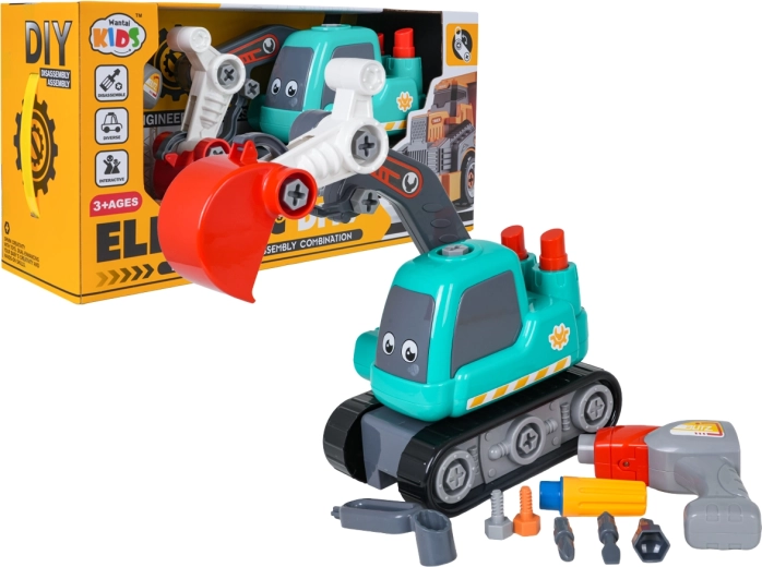 Excavadora infantil desmontable con accesorios - 1 unidad